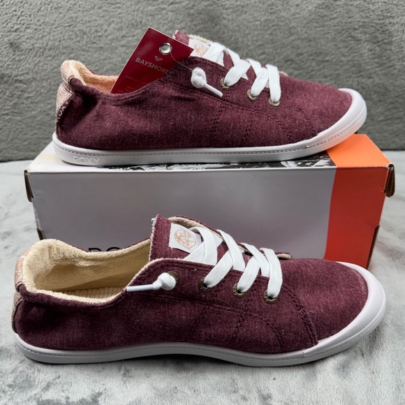 Roxy Bayshore III Sneaker Women 11 Burgundy New Memory Foam Slip On ARJS600418 - Picture 4 of 10